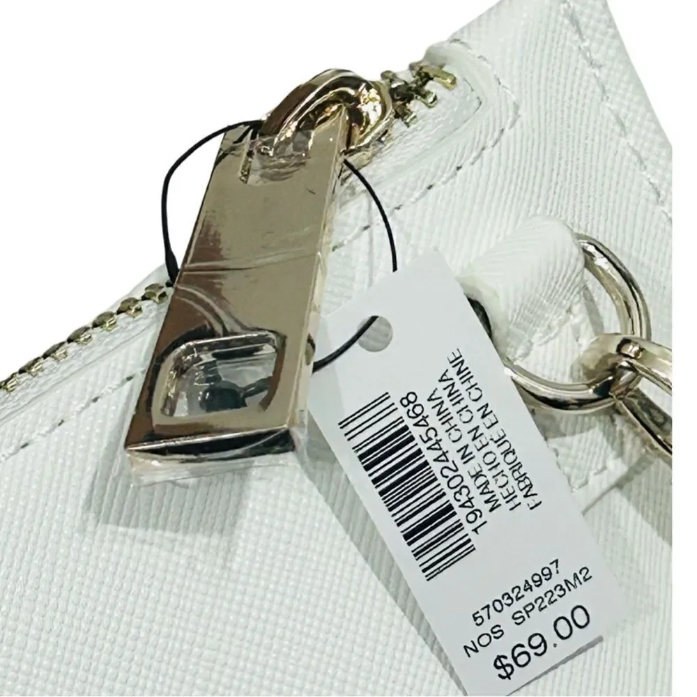 White House Black Market WHBM Hydrangea GWP Wristlet White Clutch NWT - Picture 5 of 7
